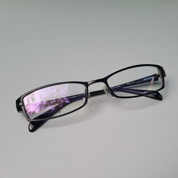 O&X New York Titanium OT-210U 53-18 135 brown black Rectangular glasses N23 - Picture 3 of 13